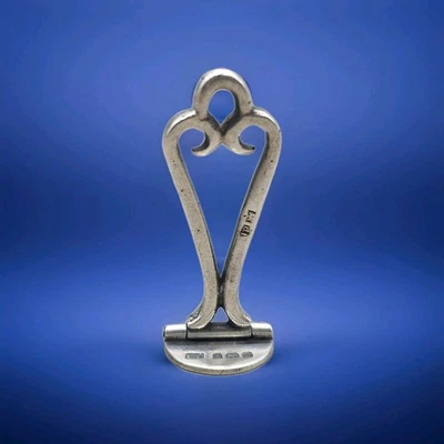 Raro antico timbro sigillo pieghevole argento sterling Lawrence Emanuel Birmingham 1903 - Immagine 1 di 4