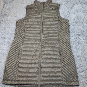 Duluth Trading Vest Womens XL Green Puffer Duck Down Zip Up Pockets Gorpcore - Picture 1 of 13