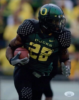 Foto mate firmada por Jonathan Stewart Oregon Ducks 8x10 autenticada por JSA Foto 1 de 2