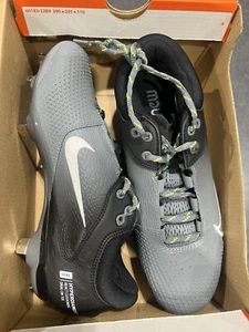 Softball NIKE Cleats Hyperdiamond 4 Elite Women's SIZE 8 -Grey/Black CZ5917-001 - Picture 1 of 10