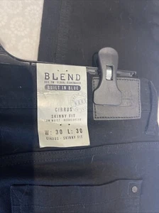Men’s Blend Cirrus Black Skinny-Fit Jeans W:30 L:30 BNWT - Picture 1 of 9