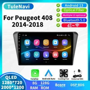 For Peugeot 408 2014-2018 Android Car Radio CarPlay Multimedia Player GPS Screen - Picture 1 of 32