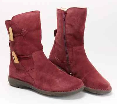 Botines Miz Mooz Lethr Lana-Tierra-Pamela-Gamuza Burdeos-41 (US 9.5-10)-A616788 Foto 1 de 2