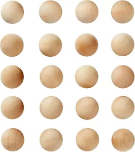 1.5 Inch Wooden Balls for Crafts, Unfinished round Wood Spheres for DIY Projects - Picture 1 of 9