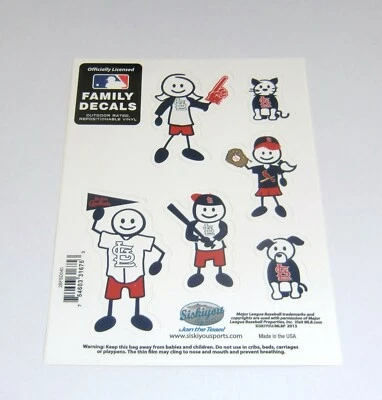 St. Louis Cardinals Outdoor Rated Vinyl Family Decals MLB Licensed Baseball - Image 1 of 3