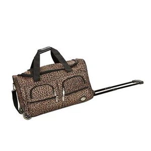 Rockland Luggage Rolling 22" Duffle Bag Leopard 22 inch - Picture 1 of 1
