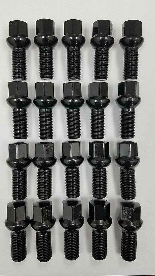 WHEEL LUG BOLTS Audi A3 A4 S4 A5 S5 RS5 A6 A7 S7 RS7 A8 S8 Q7 Q8 14X1.5 Black - Image 1 of 1