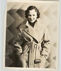 MARGARET LINDSAY In Trenchcoat Vintage Hollywood 1930s Press Photo