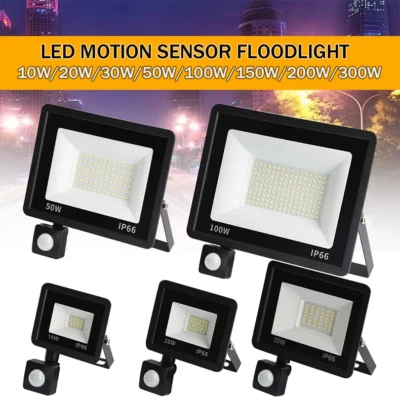 FARETTO a LED 50W 100W AC220V impermeabile per esterni con SENSORE di movimento. - Immagine 1 di 4