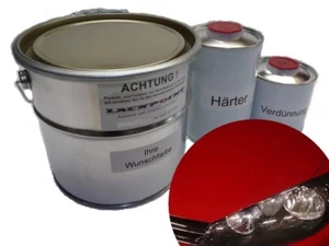 1 Liter Set 2K Autolack LY3D Tornadorot UNI geeignet für VW T4 Bus kein Klarlac - Bild 1 von 1