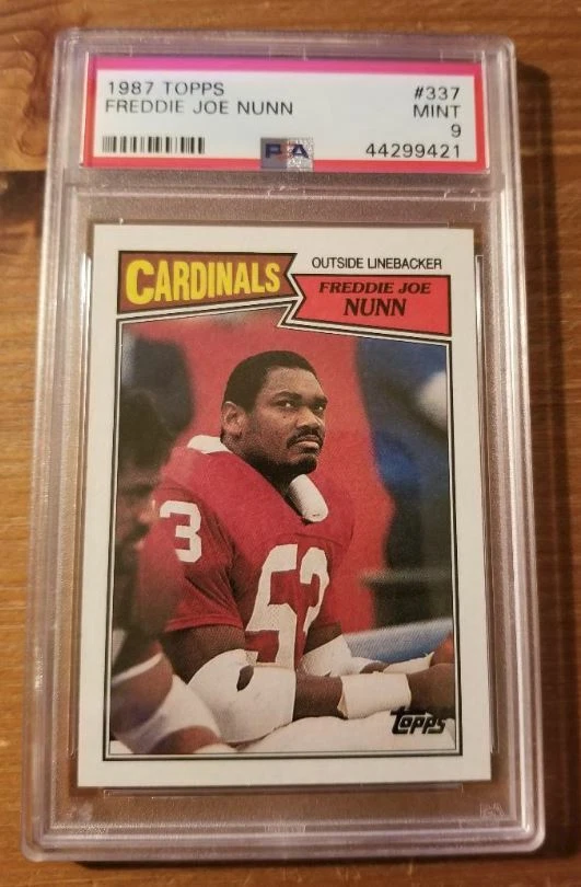 1987 Topps - Freddie Joe Nunn #337 - PSA 9 - St Louis Cardinals Low POP 7 - Image 1 of 1