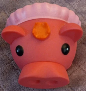 Pink Vinyl Rubber Piggy Bank 4" X 3" - Picture 1 of 3