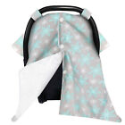 Baby Carseat Canopy Nursing Cover for Breastfeeding Blanket Minky Fabric Back