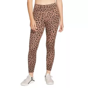 Nike Dri-Fit One Calzas de tiro medio brillantes con estampado de leopardo para mujer talla XS - Imagen 1 de 7