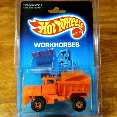 Hot Wheels Vintage Workhorses Oshkosh Snowplow Orange CT Malaysia 1989 - Image 1 of 3