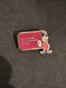 D23 Expo - Walt Disney Cita Placas Conjunto Enmarcado Scrooge Solo Prendedor LE 100 - Imagen 1 de 2