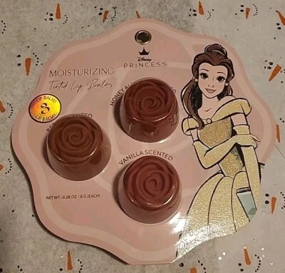 Disney Princess BELLE - Beauty & The Beast - 3 Moisturizing Tinted Lip Balm Set - Image 1 of 4