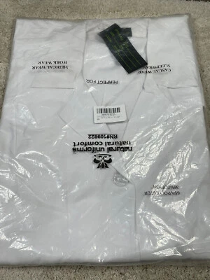 True Attentive Unisex 40 WHITE LABCOAT XX-LARGE Polyester Cotton Blend NEW - Image 1 of 3