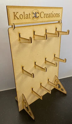 KOLAT CREATIONS Key Ring Counter Display Stand. Craft Fair Shelving. Retail. Table POS Chain Fob