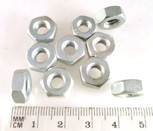 M5 Full Nut Hexagonal Mild Steel Galvanised 10 Pieces MBG016A - Picture 1 of 2