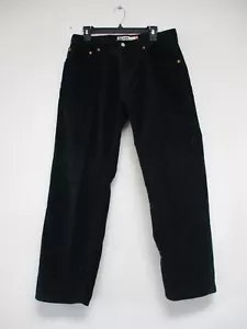 Levis 559 Jeans Men's Size 33 Black Button Relaxed Straight Leg Corduroy 33x30 - Picture 1 of 11