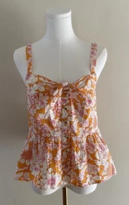 J. Crew Cotton Peplum Tank Top New 8 - Picture 1 of 7