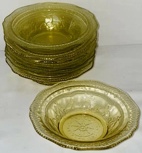 8 Federal PATRICIAN AMBER *5" BERRY DESSERT BOWLS* - Picture 1 of 2