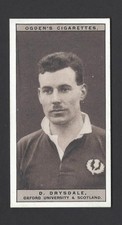OGDENS - FAMOUS RUGBY PLAYERS - #17 D DRYSDALE, OXFORD