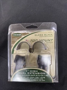 Weaver Top Mount 1” High Dual Extension High Glods Black 49061 - Picture 1 of 2