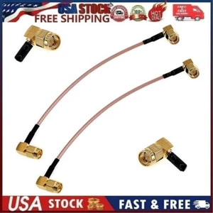 2PCS SMA Male Right Angle to SMA Male Right Angle Coax Cable w 30cm/12'' RG316 - Picture 1 of 9