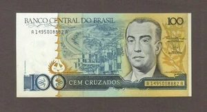 1987 100 CRUZADOS BRAZIL CURRENCY UNC BANKNOTE NOTE MONEY BANK BILL CASH BRASIL - Bild 1 von 2