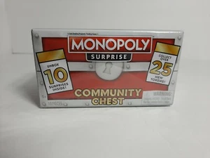 Hasbro Monopoly RED Surprise Community Chest Walmart Exclusive With Rare Tokens - Picture 1 of 6