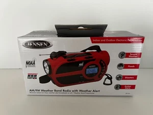 Jensen JEP-650 AM/FM Weather Band/Weather Alert NOAA Crank Solar Battery Radio - Picture 1 of 7