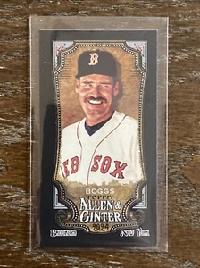 2024 Topps Allen & Ginter Wade Boggs Mini Black Border Parallel Boston Red Sox - Picture 1 of 2