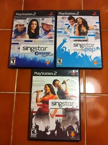 3 Singstar games Playstation 2 Singstar Country Pop & Rocks! books NICE PS2 L@@K - Picture 1 of 11