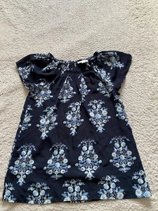 LOFT Women Sheer Floral Chiffon Short Sleeve Pleated Blouse Multicolor Size XS - Picture 1 of 12