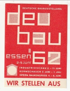 Germany - German Building Exhibition label 1962(M) - Picture 1 of 1