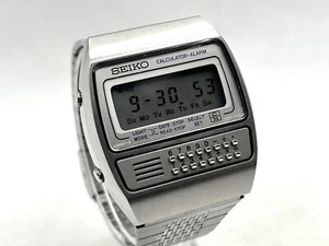 Vintage 1970s Auth SEIKO Calculator Alarm Digital Wristwatch Watch 0359-5000 - Picture 1 of 12