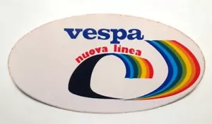 ALTER MOTORRADAUFKLEBER / Old Sticker VESPA PIAGGIO NEUE LINIE (18 x 9 cm) - Bild 1 von 1