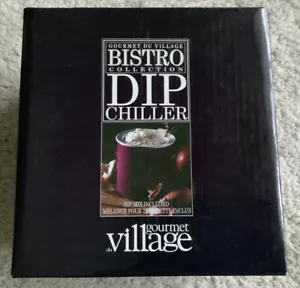 Gourmet Du Village Bistro Two Piece Dip Chiller Black in Color Keeps Dip Chilled - Picture 1 of 5