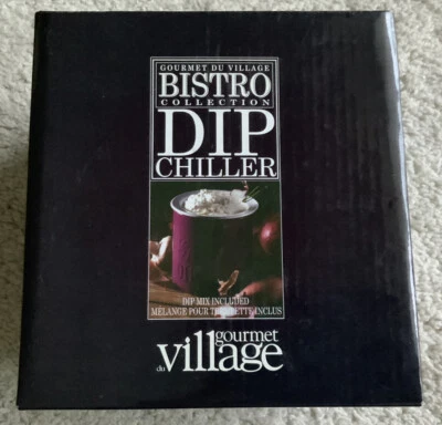 Gourmet Du Village Bistro Two Piece Dip Chiller Black in Color Keeps Dip Chilled - Image 1 of 4