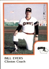 1986 Clinton Giants ProCards #7 Bill Evers Coach Baseball Card