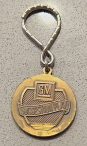 VTG Unique GM General Motors Suggestion Plan Brass Keychain; This One Uncommon - Picture 1 of 3