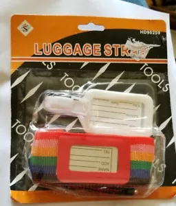 Maleta multicolor arco iris correa cinturón de equipaje con etiqueta - Imagen 1 de 1