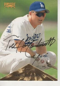 Pináculo #252 1996 firmado por Todd Hollandsworth - Los Angeles Dodgers - Imagen 1 de 1