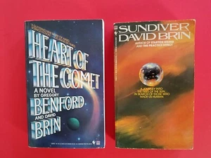 Lot of 2 Sci Fi Paperbacks Sundiver- Brin + Heart Of The Comet- Benford & Brin  - Bild 1 von 7