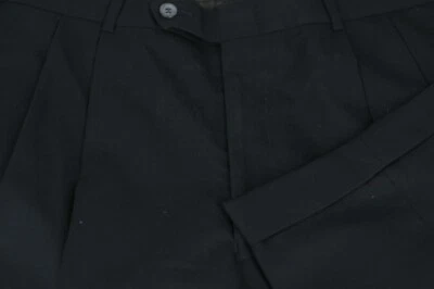 Vestido plisado de lana para hombre Jos A Bank azul marino liso para todas las estaciones pantalones 32 x 29 Foto 1 de 4