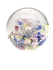 Millefiori Paperweight Controlled Bubble Flowers