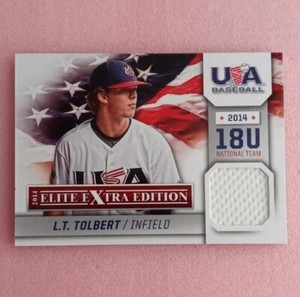2014 Panini Elite extra Edition USA baseball 18U game Jersey L.T. Tolbert #7