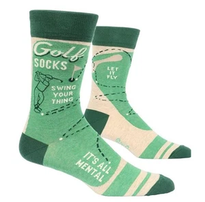 Blue Q Golf Socks It's All Mental Single Pair Crew Socks NWT Mens 7-12 - Picture 1 of 3